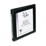 Avery® Framed View Heavy-Duty Binders, 3 Rings, 0.5" Capacity, 11 x 8.5, Black (AVE68050) Each
