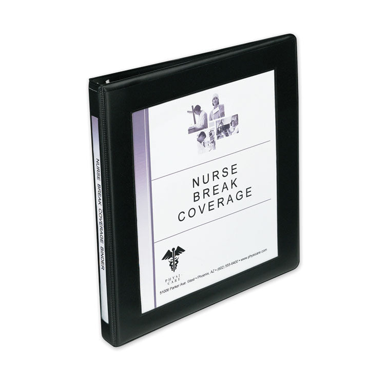 Avery® Framed View Heavy-Duty Binders, 3 Rings, 0.5" Capacity, 11 x 8.5, Black (AVE68050) Each