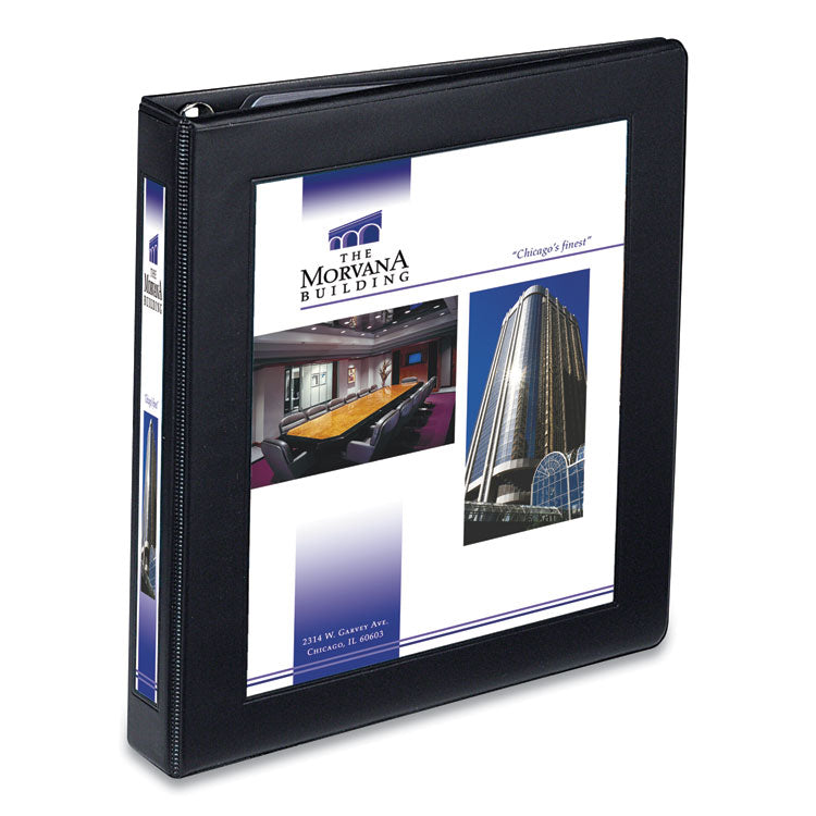 Avery® Framed View Heavy-Duty Binders, 3 Rings, 1" Capacity, 11 x 8.5, Black (AVE68054)