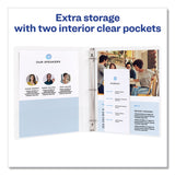 Avery® Framed View Heavy-Duty Binders, 3 Rings, 0.5" Capacity, 11 x 8.5, White (AVE68052) Each