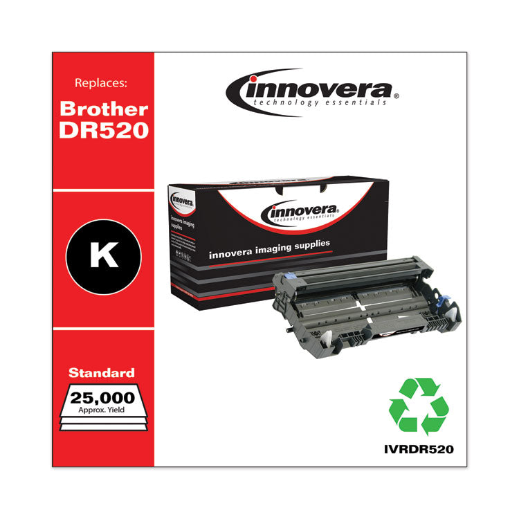 Innovera® Remanufactured Black Drum Unit, Replacement for DR520, 25,000 Page-Yield (IVRDR520)