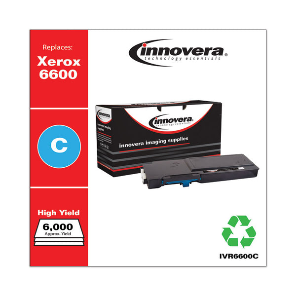 Innovera® Remanufactured Cyan High-Yield Toner, Replacement for 106R02225, 6,000 Page-Yield, Ships in 1-3 Business Days (IVR6600C) Each