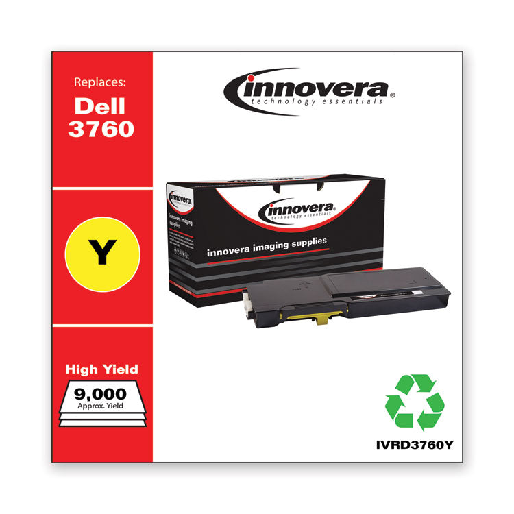 Innovera® Remanufactured Yellow Toner, Replacement for 331-8430, 9,000 Page-Yield (IVRD3760Y) Each