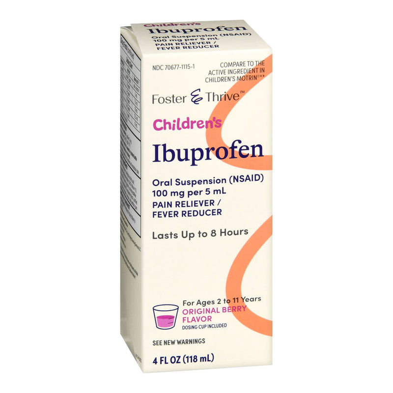 Foster & Thrive™ Children's Pain Relief 100 mg / 5 mL Strength Ibuprofen Oral Suspension 4 oz. (1238933_BT) 1/BT