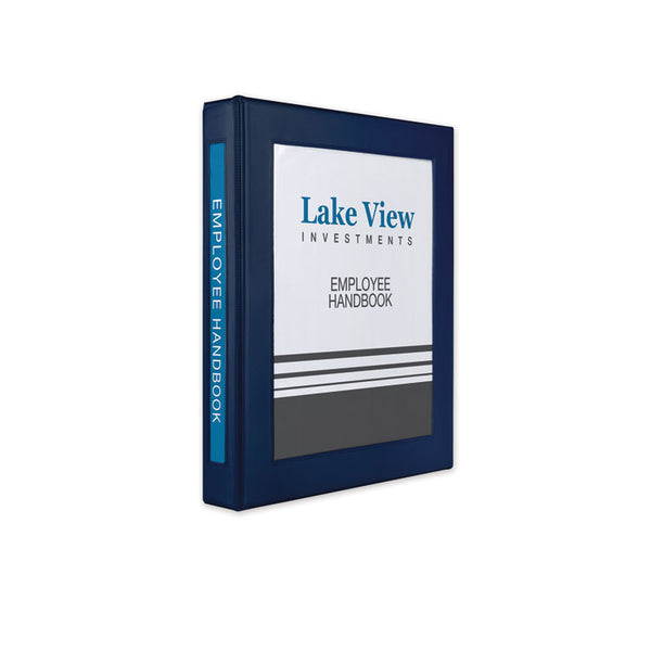 Avery® Framed View Heavy-Duty Binders, 3 Rings, 1" Capacity, 11 x 8.5, Navy Blue (AVE68055)