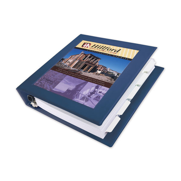 Avery® Framed View Heavy-Duty Binders, 3 Rings, 0.5" Capacity, 11 x 8.5, Navy Blue (AVE68051)