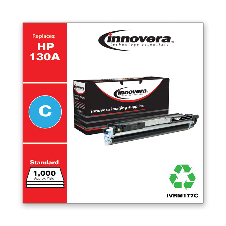 Innovera® Remanufactured Cyan Toner, Replacement for 130A (CF351A), 1,000 Page-Yield (IVRM177C) Each