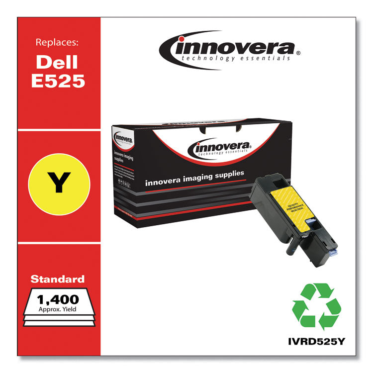 Innovera® Remanufactured Yellow Toner, Replacement for 593-BBJW, 1,400 Page-Yield (IVRD525Y) Each