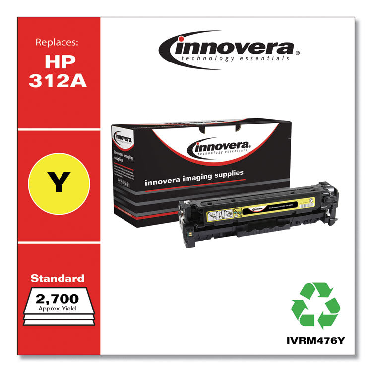 Innovera® Remanufactured Yellow Toner, Replacement for 312A (CF382A), 2,700 Page-Yield (IVRM476Y) Each