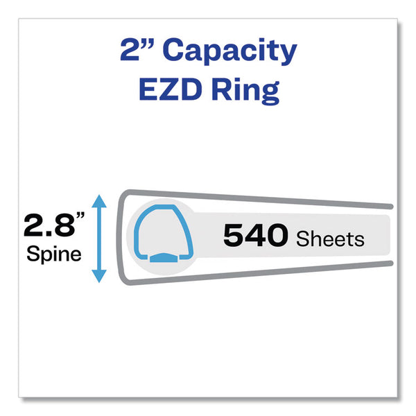 Avery® Framed View Heavy-Duty Binders, 3 Rings, 2" Capacity, 11 x 8.5, White (AVE68036)