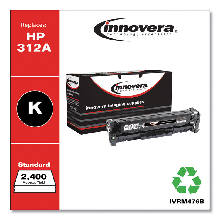 Innovera® Remanufactured Black Toner, Replacement for 312A (CF380A), 2,400 Page-Yield (IVRM476B) Each