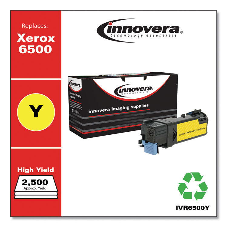 Innovera® Remanufactured Yellow High-Yield Toner, Replacement for 106R01596, 2,500 Page-Yield (IVR6500Y) Each