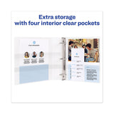 Avery® TouchGuard Protection Heavy-Duty View Binders with Slant Rings, 3 Rings, 2" Capacity, 11 x 8.5, White (AVE17143) Each