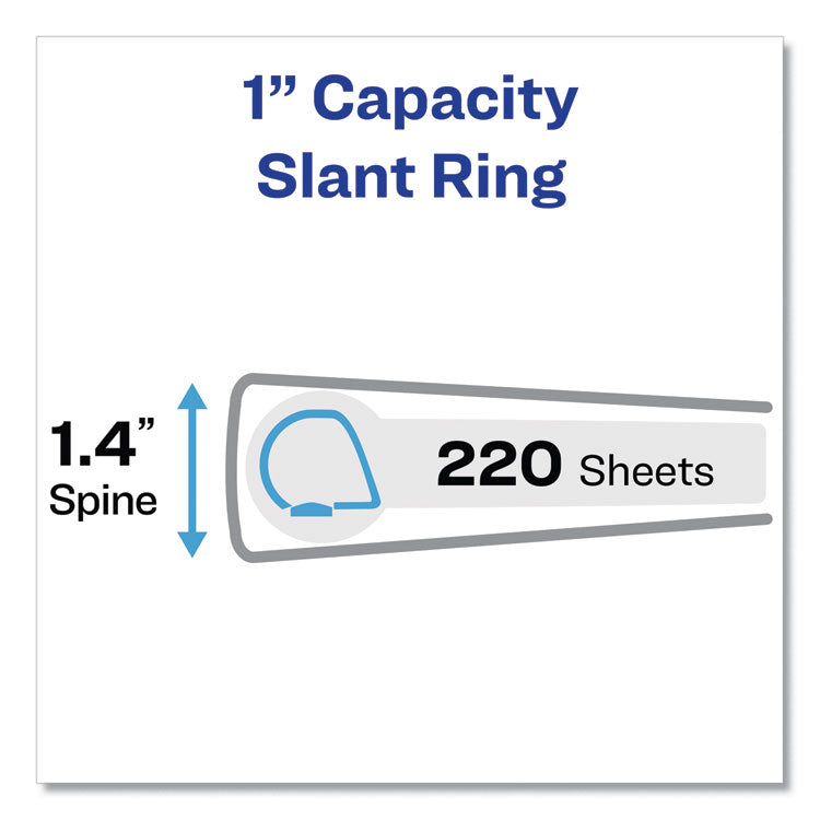 Avery® Heavy-Duty View Binders, 3 Rings, 1" Capacity, 11 x 17, White (AVE72124)