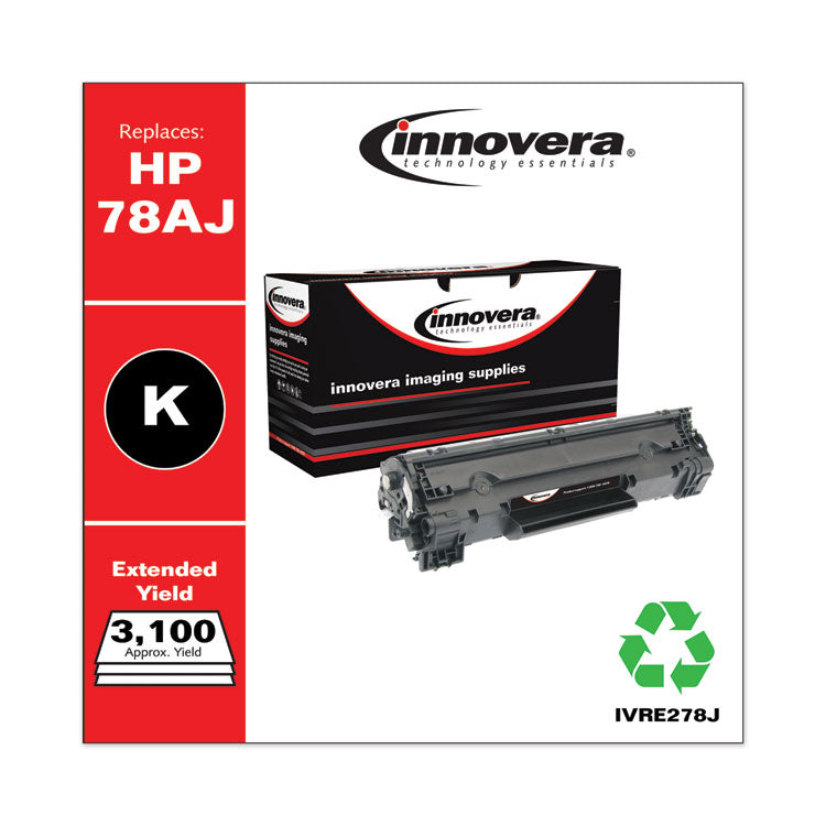 Innovera® Remanufactured Black Extended-Yield Toner, Replacement for 78A (CE278AJ), 3,100 Page-Yield (IVRE278J) Each