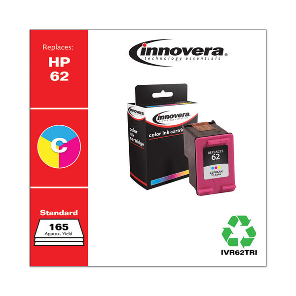 Innovera® Remanufactured Tri-Color Ink, Replacement for 62 (C2P06AN), 165 Page-Yield (IVR62TRI) Each