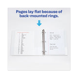 Avery® TouchGuard Protection Heavy-Duty View Binders with Slant Rings, 3 Rings, 4" Capacity, 11 x 8.5, White (AVE17145)