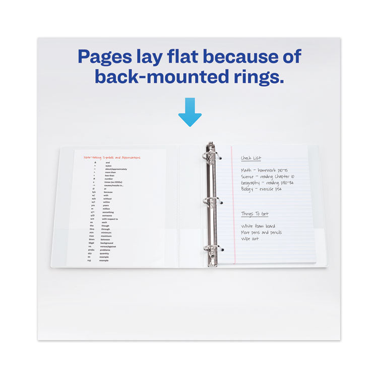 Avery® TouchGuard Protection Heavy-Duty View Binders with Slant Rings, 3 Rings, 4" Capacity, 11 x 8.5, White (AVE17145)