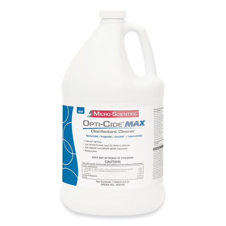 Opti-Cide® Max Disinfectant Cleaner, 1 gal Bottle, 4/Carton (WMNM60035) Case of 4