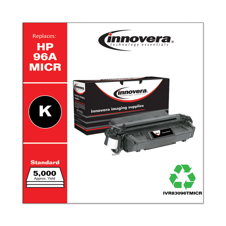 Innovera® Remanufactured Black MICR Toner, Replacement for 96AM (C4096AM), 5,000 Page-Yield (IVR83096TMICR) Each