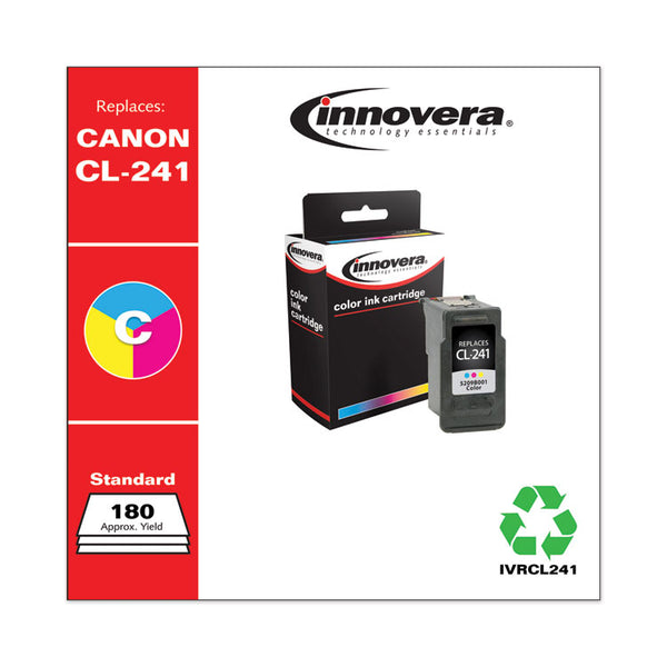 Innovera® Remanufactured Tri-Color Ink, Replacement for CL-241 (5209B001), 180 Page-Yield (IVRCL241) Each