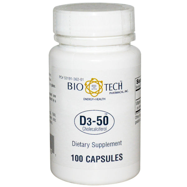 Bio Tech™ Vitamin Supplement Vitamin D3 5,0000 IU Strength Capsule 100 per Bottle (635581_BT) 1/BT