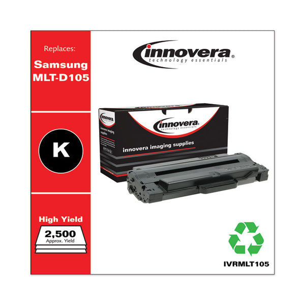 Innovera® Remanufactured Black High-Yield Toner, Replacement for MLT-D105L, 2,500 Page-Yield, Ships in 1-3 Business Days (IVRMLT105) Each