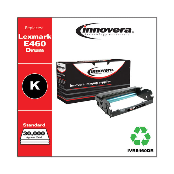 Innovera® Remanufactured Black Drum Unit, Replacement for E260X22G, 30,000 Page-Yield, Ships in 1-3 Business Days (IVRE460DR) Each