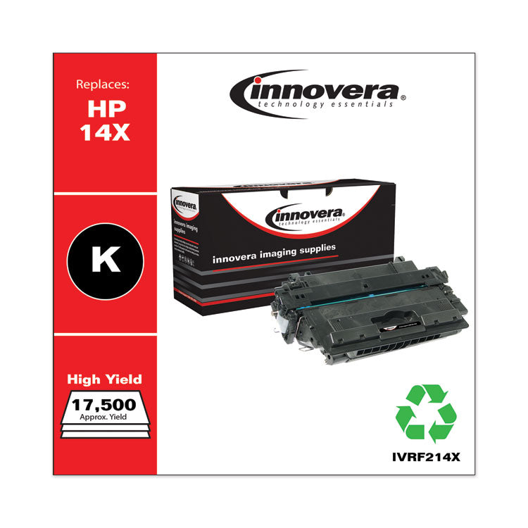 Innovera® Remanufactured Black High-Yield Toner, Replacement for 14X (CF214X), 17,500 Page-Yield (IVRF214X) Each