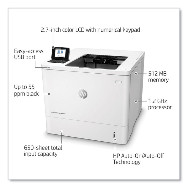 HP LaserJet Enterprise M607n Wireless Laser Printer (HEWK0Q14A)