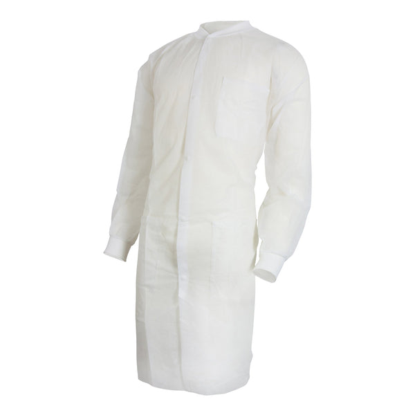 McKesson Lab Coat White Large / X-Large Knee Length Spunbond Polypropylene Disposable (1207905_BG) 10/BG