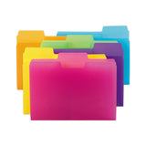 Smead™ SuperTab Top Tab File Folders, 1/3-Cut Tabs: Assorted, Letter Size, 0.75" Expansion, Polypropylene, 18/Pack (SMD10515)