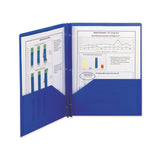 Smead™ Poly Two-Pocket Folder with Fasteners, 180-Sheet Capacity, 11 x 8.5, Blue, 25/Box (SMD87726)