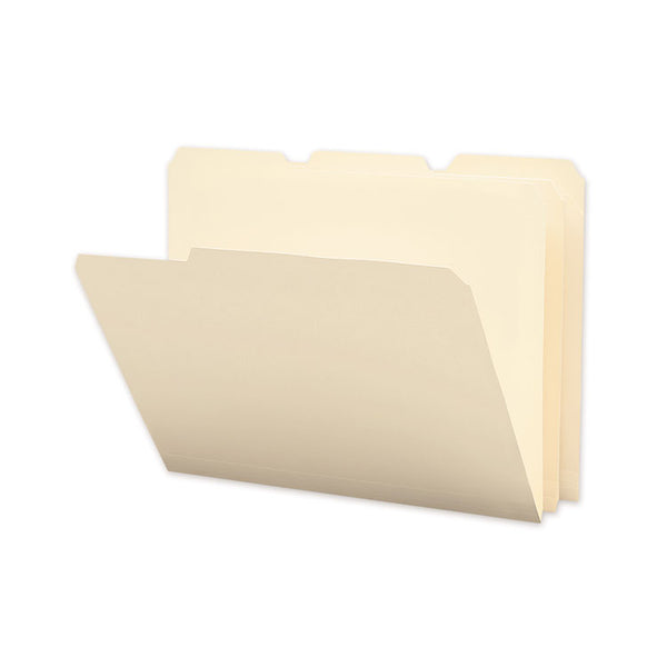 Smead™ Poly Manila Folders, 1/3-Cut Tabs: Assorted, Letter Size, Manila, 12/Pack (SMD10510)