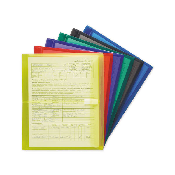 Smead™ Poly Side-Load Envelopes, Fold-Over Closure, 9.75 x 11.63, Assorted Colors, 6/Pack (SMD89669)