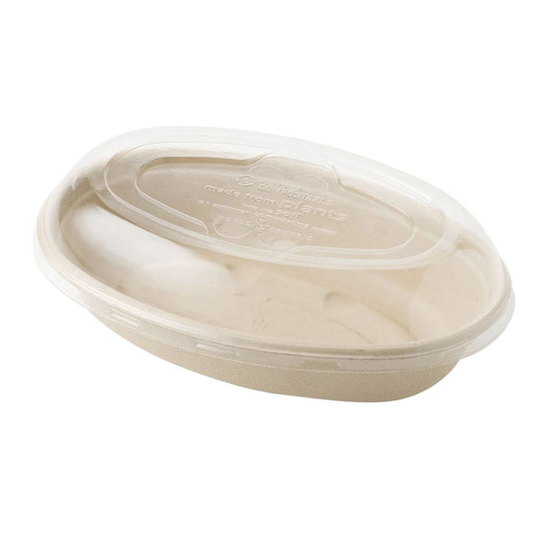 World Centric® PLA Lids for Fiber Burrito Bowls, 8" Diameter, Clear, Plastic, 400/Carton (WORBOLCSUBBS) Case of 400