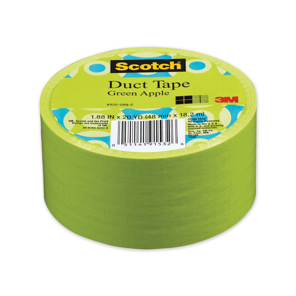 Scotch® Duct Tape, 1.88" x 20 yds, Green Apple (MMM70005059269)