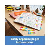 Post-it® 1" Wide Tabs with Dispenser, Aqua, Lime, Red, Yellow, 88/Pack (MMM70005179232) Pack of 88