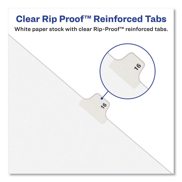 Avery® Avery-Style Preprinted Legal Side Tab Divider, 26-Tab, Exhibit B, 11 x 8.5, White, 25/Pack, (1372) (AVE01372)