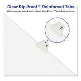 Avery® Avery-Style Preprinted Legal Bottom Tab Divider, 26-Tab, Exhibit E, 11 x 8.5, White, 25/PK (AVE11944)