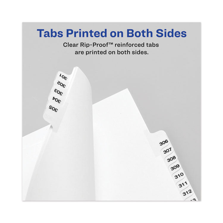 Avery® Avery-Style Preprinted Legal Bottom Tab Dividers, 26-Tab, Exhibit Q, 11 x 8.5, White, 25/Pack (AVE12390)