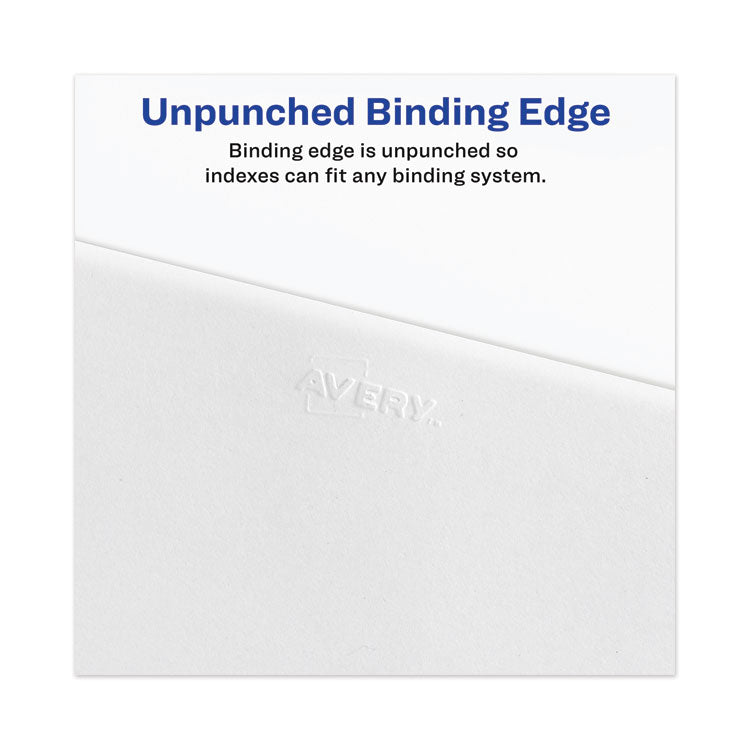 Avery® Avery-Style Preprinted Legal Bottom Tab Divider, 26-Tab, Exhibit E, 11 x 8.5, White, 25/PK (AVE11944)