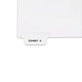 Avery® Avery-Style Preprinted Legal Bottom Tab Divider, 26-Tab, Exhibit A, 11 x 8.5, White, 25/PK (AVE11940)