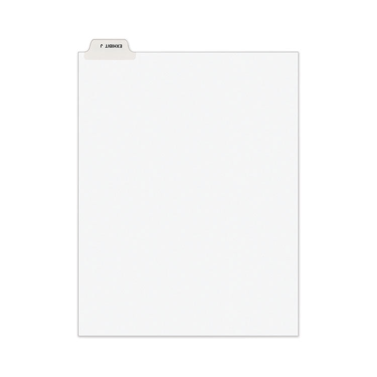 Avery® Avery-Style Preprinted Legal Bottom Tab Divider, 26-Tab, Exhibit J, 11 x 8.5, White, 25/PK (AVE11949)