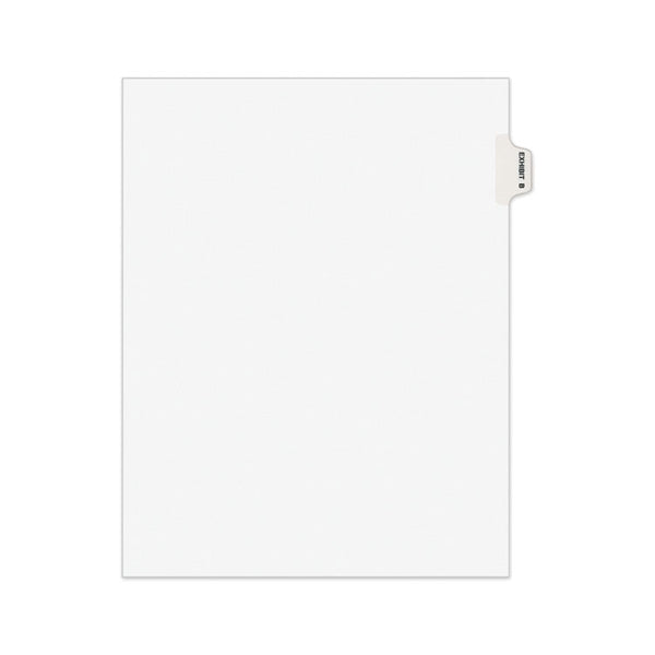 Avery® Avery-Style Preprinted Legal Side Tab Divider, 26-Tab, Exhibit B, 11 x 8.5, White, 25/Pack, (1372) (AVE01372)