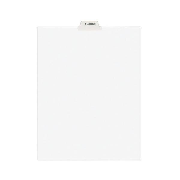 Avery® Avery-Style Preprinted Legal Bottom Tab Divider, 26-Tab, Exhibit C, 11 x 8.5, White, 25/PK (AVE11942)
