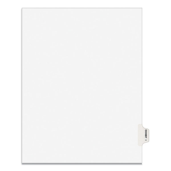 Avery® Avery-Style Preprinted Legal Side Tab Divider, 26-Tab, Exhibit I, 11 x 8.5, White, 25/Pack, (1379) (AVE01379)