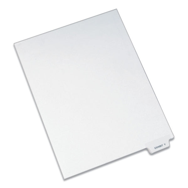Avery® Avery-Style Preprinted Legal Bottom Tab Dividers, 26-Tab, Exhibit Y, 11 x 8.5, White, 25/Pack (AVE12398)