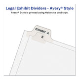 Avery® Avery-Style Preprinted Legal Bottom Tab Divider, 26-Tab, Exhibit J, 11 x 8.5, White, 25/PK (AVE11949)