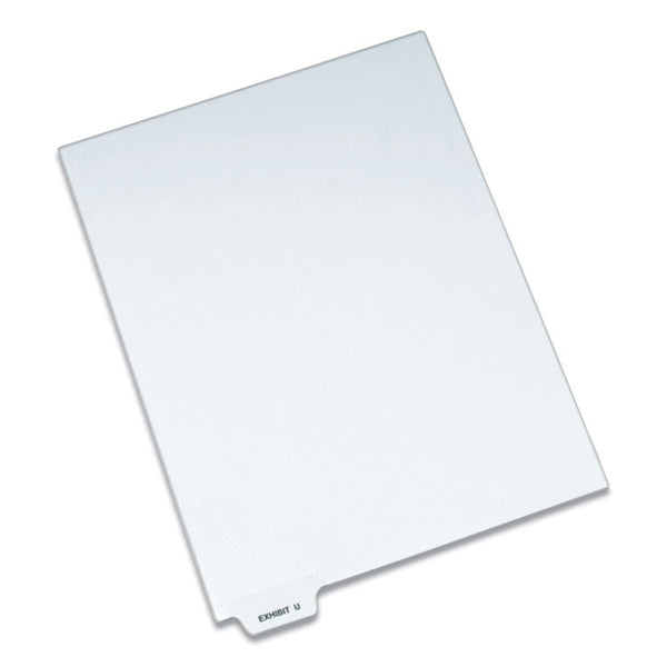 Avery® Avery-Style Preprinted Legal Bottom Tab Dividers, 26-Tab, Exhibit U, 11 x 8.5, White, 25/Pack (AVE12394)